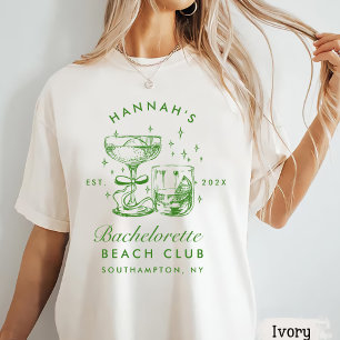 Retro Modern Gul & Grön Sängkammare Helg T Shirt