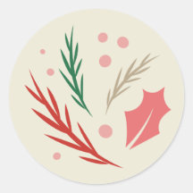 Retro Modern Holiday Etikett