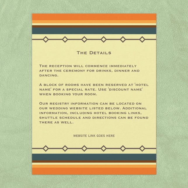 Retro Modern Inspired Bröllop i mitten av århundra Tilläggskort (Skapare uppladdad)