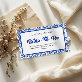 Retro Modern Italian Bridal Shower Recipe Share Tilläggskort