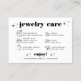 Retro Modern Jewelry Care Tack Company Logotyp Visitkort