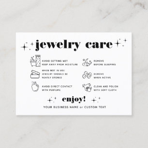 Retro Modern Jewelry Care Tack Company Logotyp Visitkort