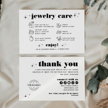 Retro Modern Jewelry Care Tack Logotyp Business