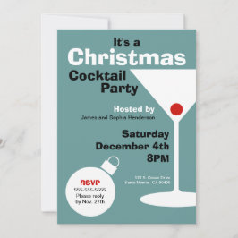 Retro Modern julfest Inbjudningar