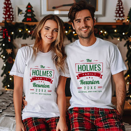 Retro Modern Logotyp för familjeåterförening T Shirt