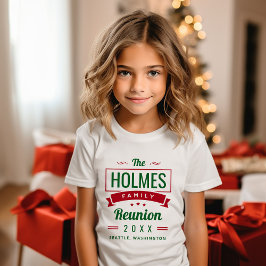 Retro Modern Logotyp för familjeåterförening T Shirt