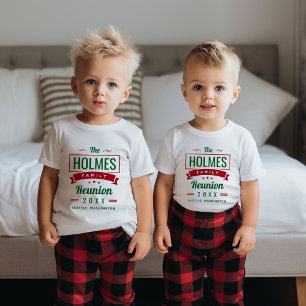 Retro Modern Logotyp för familjeåterförening T Shirt