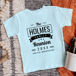 Retro Modern Logotyp för familjeåterförening T Shirt