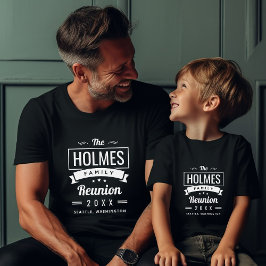 Retro Modern Logotyp för familjeåterförening T Shirt