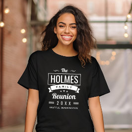 Retro Modern Logotyp för familjeåterförening T Shirt