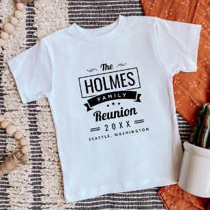 Retro Modern Logotyp för familjeåterförening T Shirt