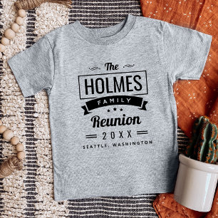 Retro Modern Logotyp för familjeåterförening T Shirt