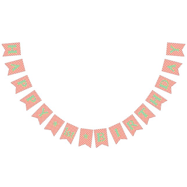 Retro Modern Lycklig 1:a födelsedagsbuntning Vimplar (Alla)