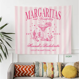 Retro Modern Margaritas och Matrimony Stripe Bach Fleecefilt
