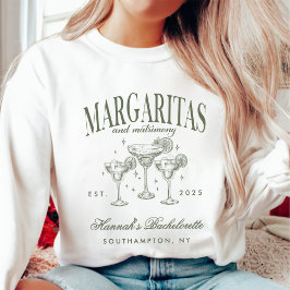 Retro Modern Margaritas och Matrimony Stripe Bach T Shirt