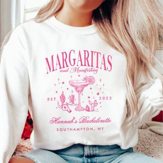 Retro Modern Margaritas och Matrimony Stripe Bach T Shirt