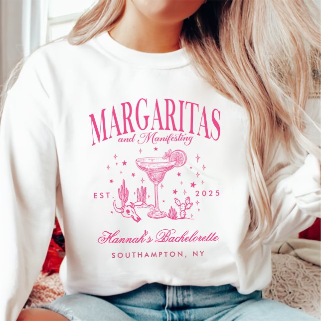 Retro Modern Margaritas och Matrimony Stripe Bach T Shirt (Skapare uppladdad)