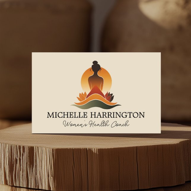 Retro Modern Meditative Grace Life Coach, Holistic Visitkort (Skapare uppladdad)