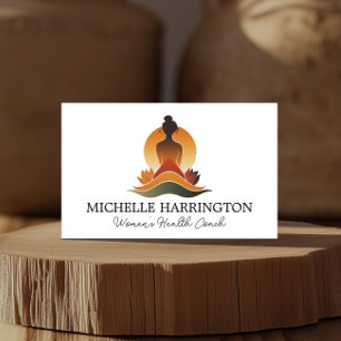 Retro Modern Meditative Grace Yoga, Life Coach Visitkort