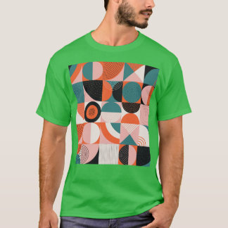 Retro Modern MidCentury Geometric Mönster T Shirt