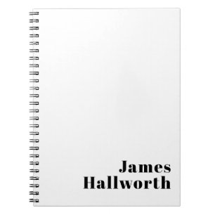 Retro Modern Minimal Namn eller Affärsmall Anteckningsbok