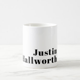 Retro Modern Minimal Namn eller Affärsmall Kaffemugg