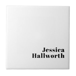 Retro Modern Minimal Namn eller Affärsmall Kakelplatta