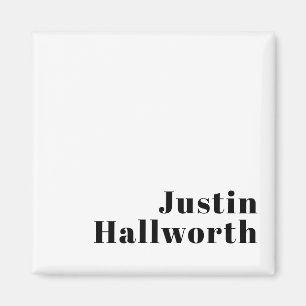 Retro Modern Minimal Namn eller Affärsmall Magnet