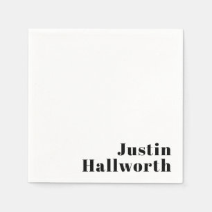 Retro Modern Minimal Namn eller Affärsmall Pappersservett