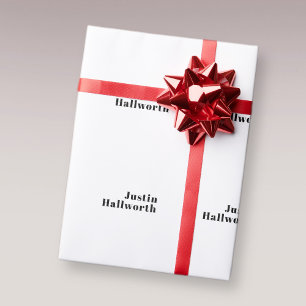 Retro Modern Minimal Namn eller Affärsmall Presentpapper