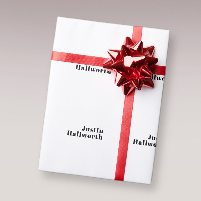 Retro Modern Minimal Namn eller Affärsmall Presentpapper (Skapare uppladdad)