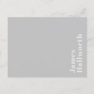 Retro Modern Minimalistisk Namn (eller annan text) Vykort
