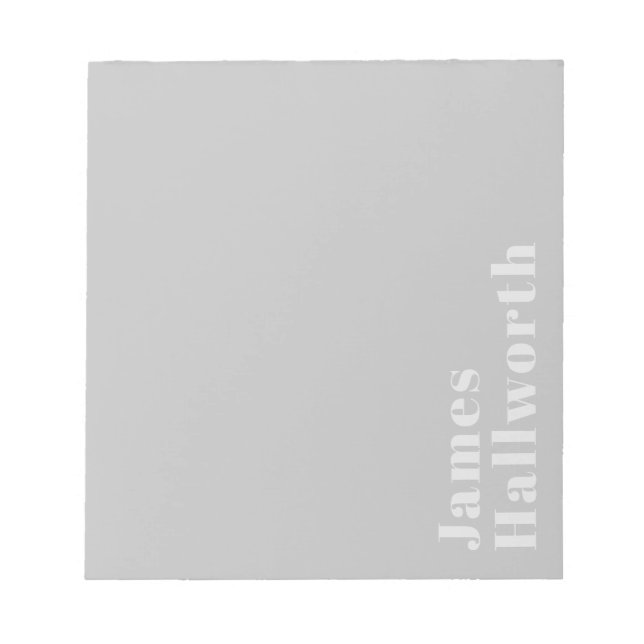 Retro Modern Minimalistiskt Namn (eller annan text Anteckningsblock (Framsida)