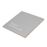 Retro Modern Minimalistiskt Namn (eller annan text Kakelplatta<br><div class="desc">Modern anpassade med namn eller annan text.</div>