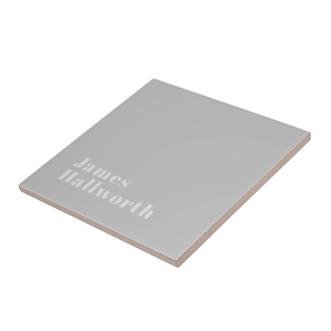 Retro Modern Minimalistiskt Namn (eller annan text Kakelplatta (Sidan)