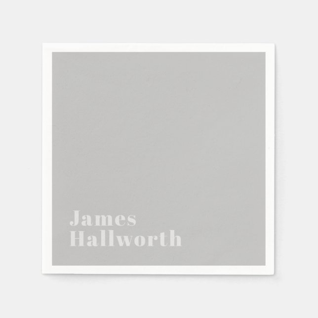 Retro Modern Minimalistiskt Namn (eller annan text Pappersservett (Framsidan)