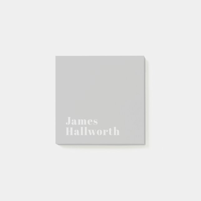 Retro Modern Minimalistiskt Namn (eller annan text Post-it Block (Framsida)