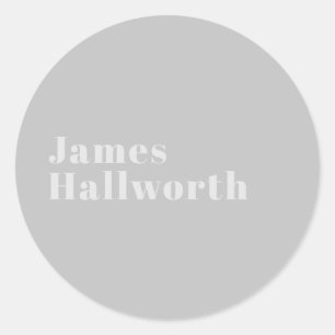 Retro Modern Minimalistiskt Namn (eller annan text Runt Klistermärke