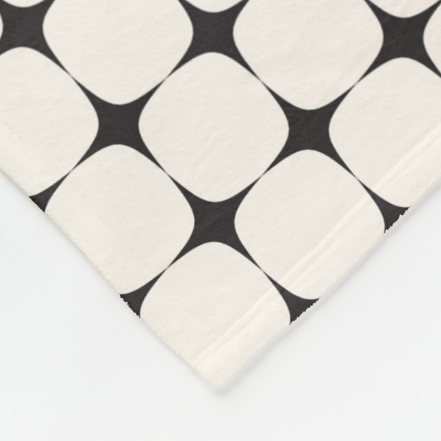 Retro Modern Mönster i mitten av århundradet Fleecefilt (Hörn)