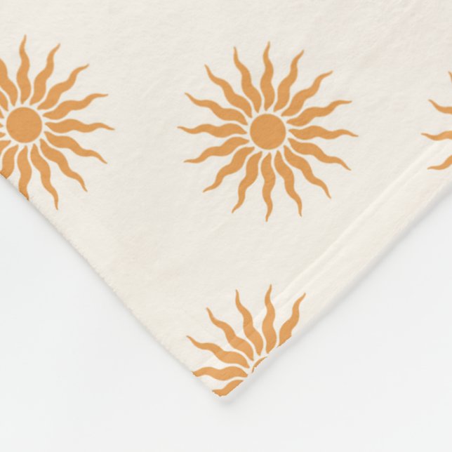 Retro Modern Mönster i mitten av århundradet Fleecefilt (Hörn)