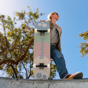 Retro Modern Pastel Kurvor Personlig Mini Skateboard Bräda 18,5 Cm
