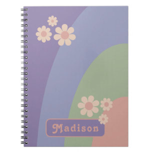 Retro Modern Pastell Kurva Personlig Anteckningsbok