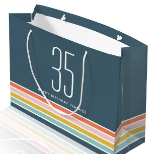 Retro Modern Rainbow Rand Birthday 35e