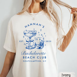 Retro Modern Rosa & Blå Möhippa Helg T Shirt