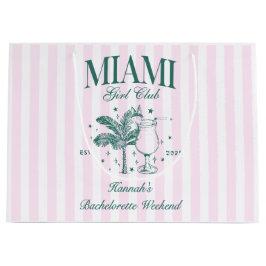 Retro Modern Rosa & Grönt Miami Bachelorette Party