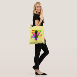 Retro Modern Silhuett Pineapple Sommar Frukt Tygkasse