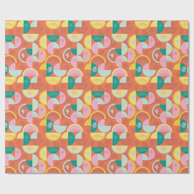 Retro Modern Sunny Handflatan Vår Presentpapper (Platt)