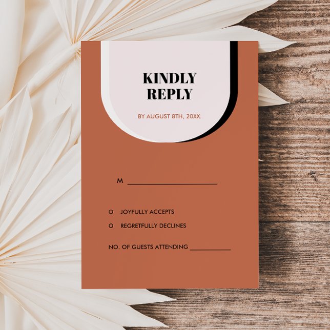 Retro Modern  Terracotta Black and White OSA (Skapare uppladdad)