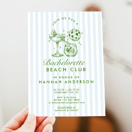 Retro Modern Vintage Blå Sängvätka Helg Inbjudningar