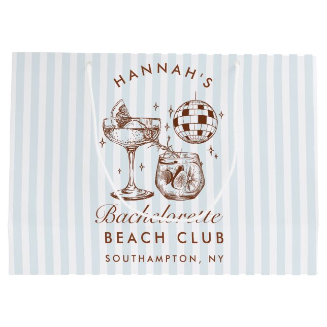 Retro Modern Vintage Blue Bachelorette (Baksidan)